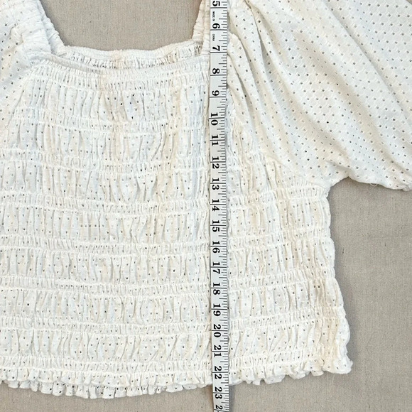 NWT BB Dakota by Steve Madden Women's Peasant Top White Size 3X, Coastal, Boho - Picture 9 of 9